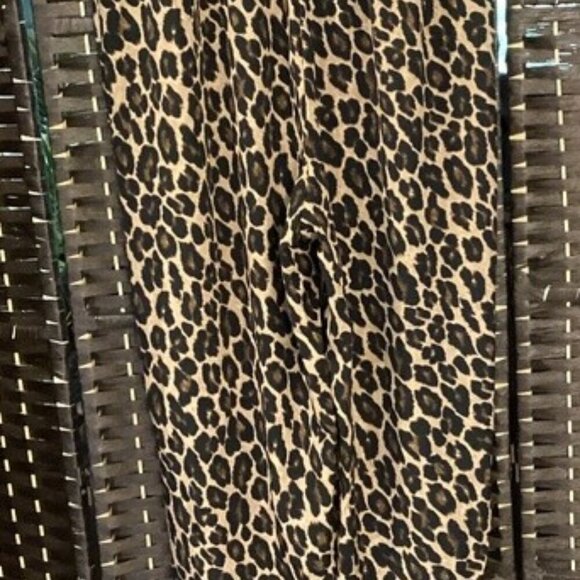 Leopard Print Drawstring Waist Pants (Color: Leopard) - Picture 1 of 6